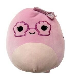Squishmallows Maelle Turtle Soft Pink Seashell glasses sparkle bow Plushie